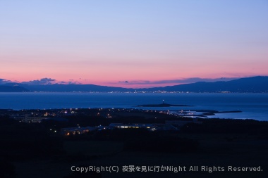 対岸の北海道方面