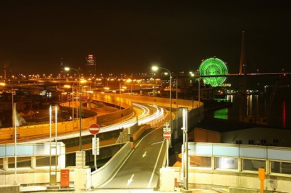 天保山方面の夜景