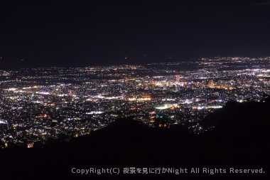 山形市中心部の夜景